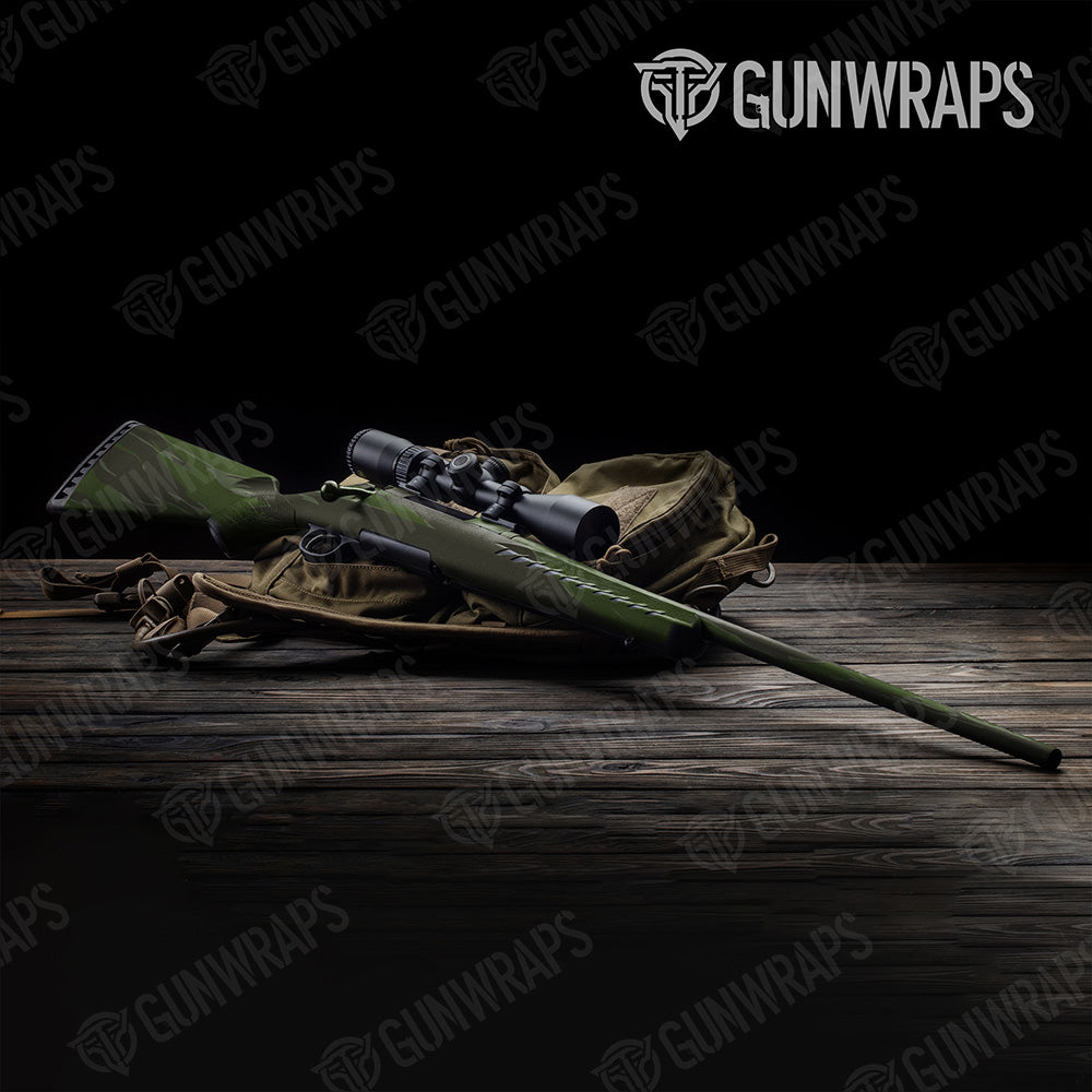 Shredded Army Dark Green Gun Skin Vinyl Wrap