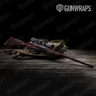 Skull Red Gun Skin Vinyl Wrap