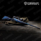 Stone Blue Ice Marble Gun Skin Vinyl Wrap