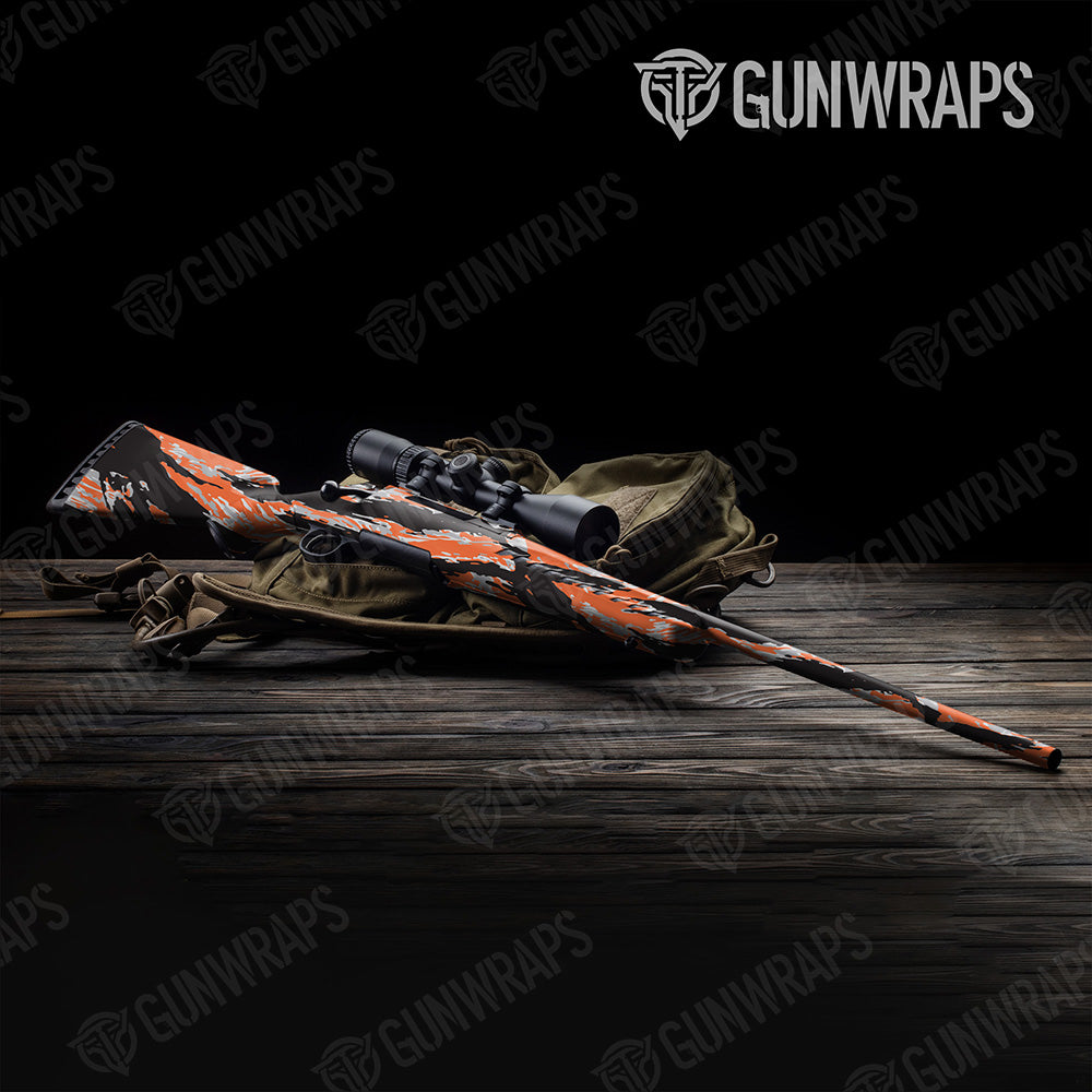 Vietnam Tiger Stripe Orange Tiger Gun Skin Vinyl Wrap