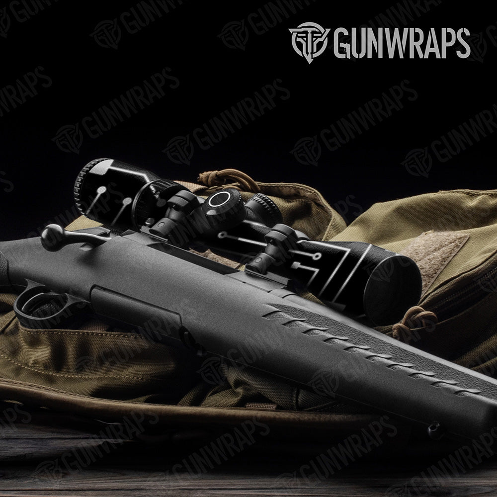 Circuit Board White Gun Skin Vinyl Wrap