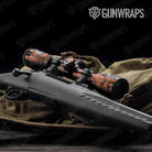 Digital Orange Tiger Gun Skin Vinyl Wrap
