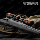 Erratic Orange Tiger Gun Skin Vinyl Wrap