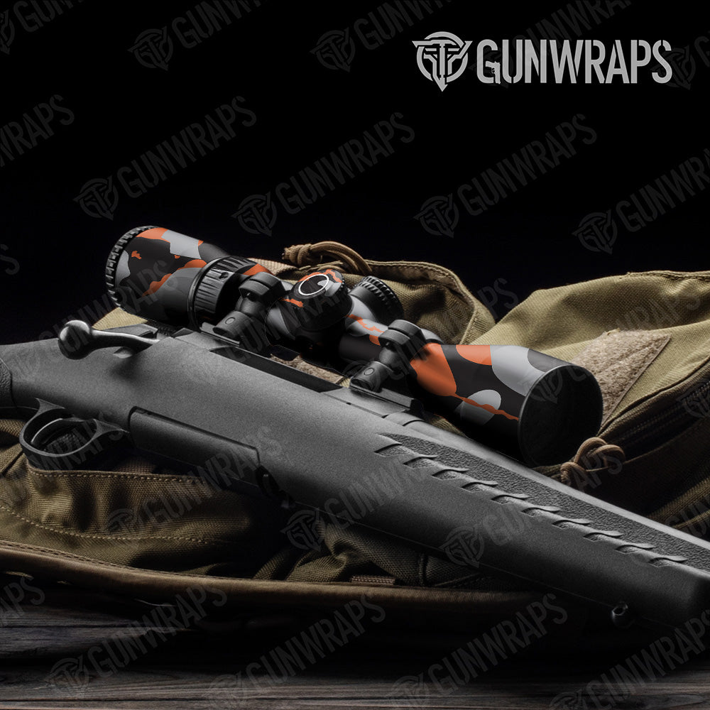 Ragged Orange Tiger Gun Skin Vinyl Wrap