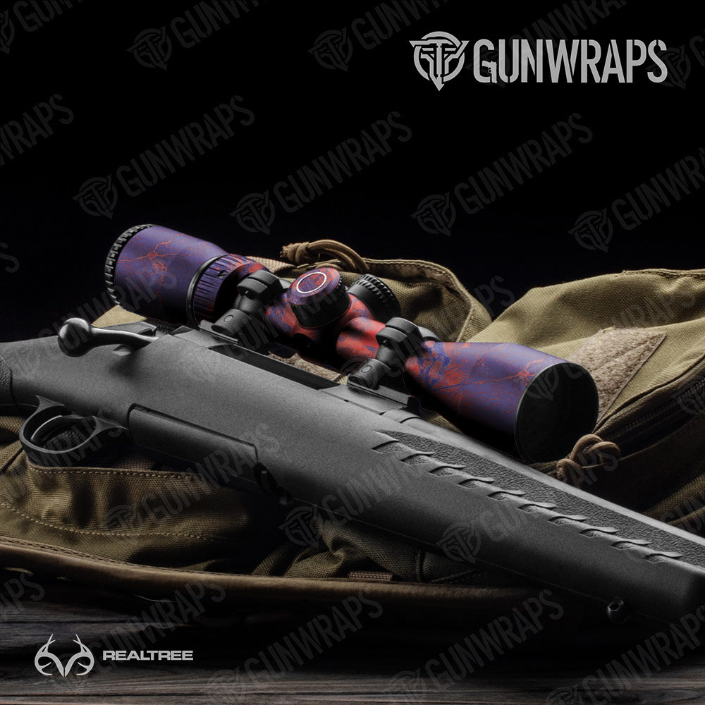 Realtree WAV3 Red Blue Gun Skin Vinyl Wrap