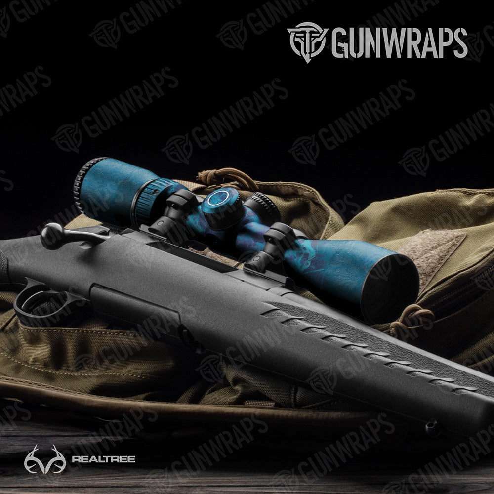 Realtree WAV3 Standard Blue Gun Skin Vinyl Wrap
