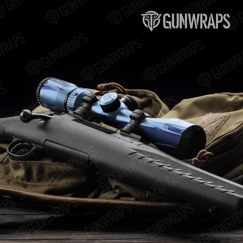 Shredded Blue Urban Night Gun Skin Vinyl Wrap