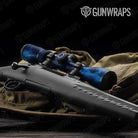 Stone Blue Ice Marble Gun Skin Vinyl Wrap