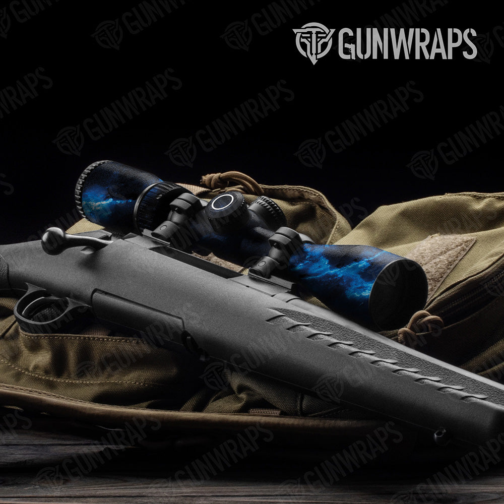 Stone Blue Lightning Marble Gun Skin Vinyl Wrap