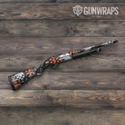 Broken Plaid Orange Tiger Gun Skin Vinyl Wrap