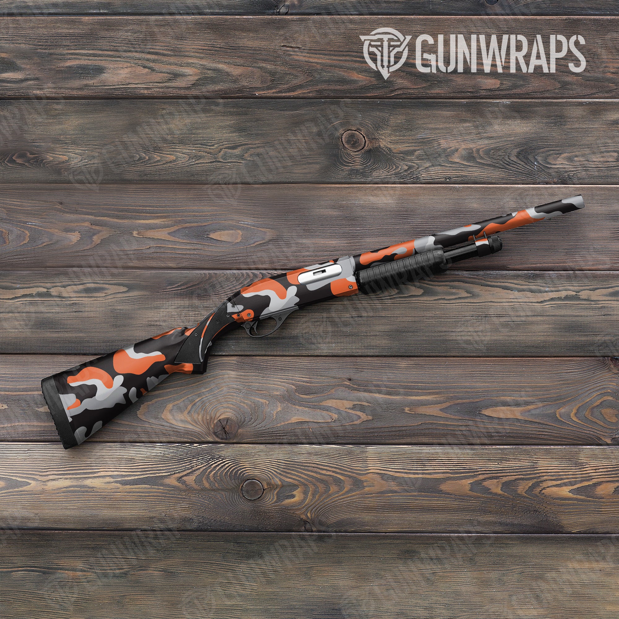 Classic Orange Tiger Gun Skin Vinyl Wrap
