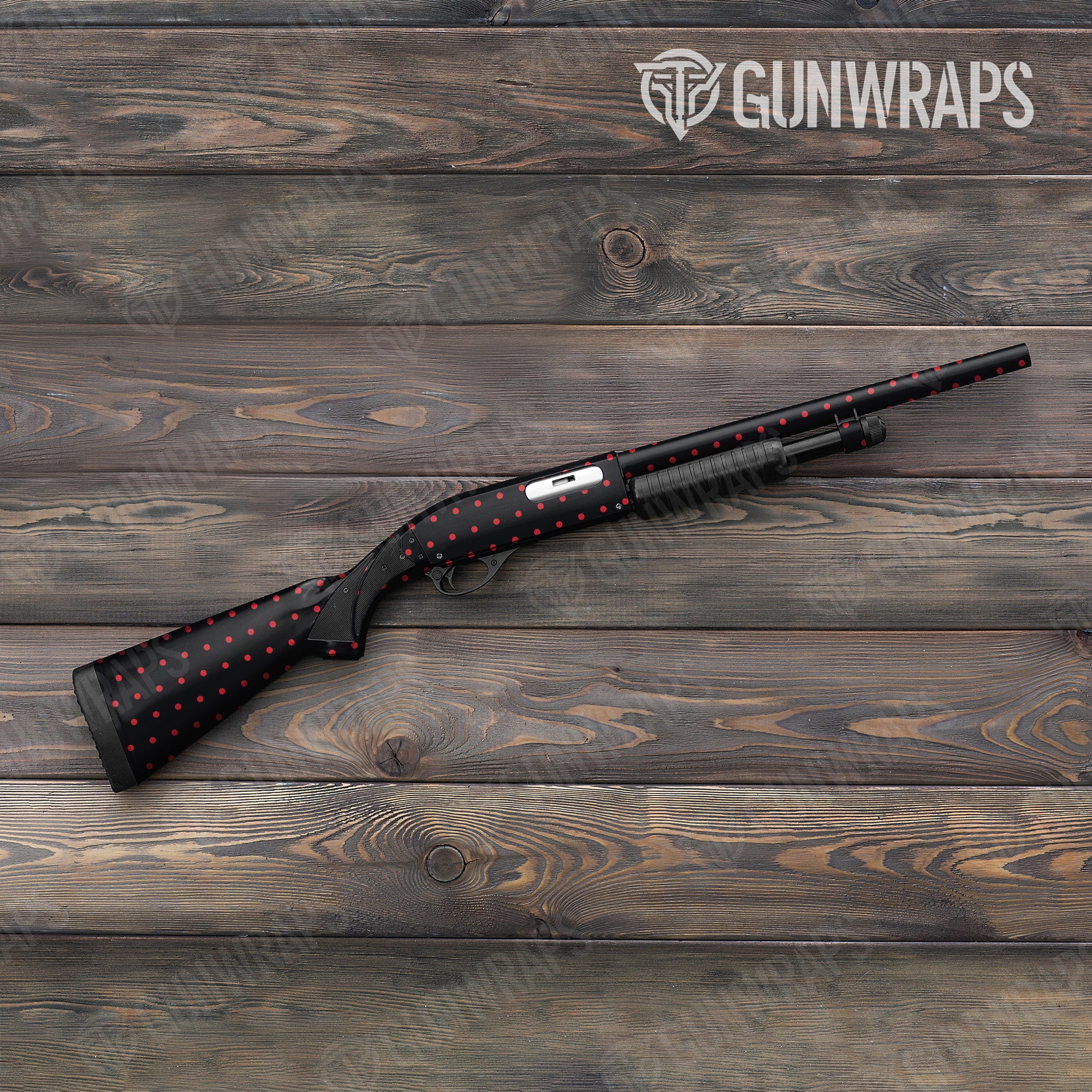 Dotted Black Cherry Gun Skin Vinyl Wrap