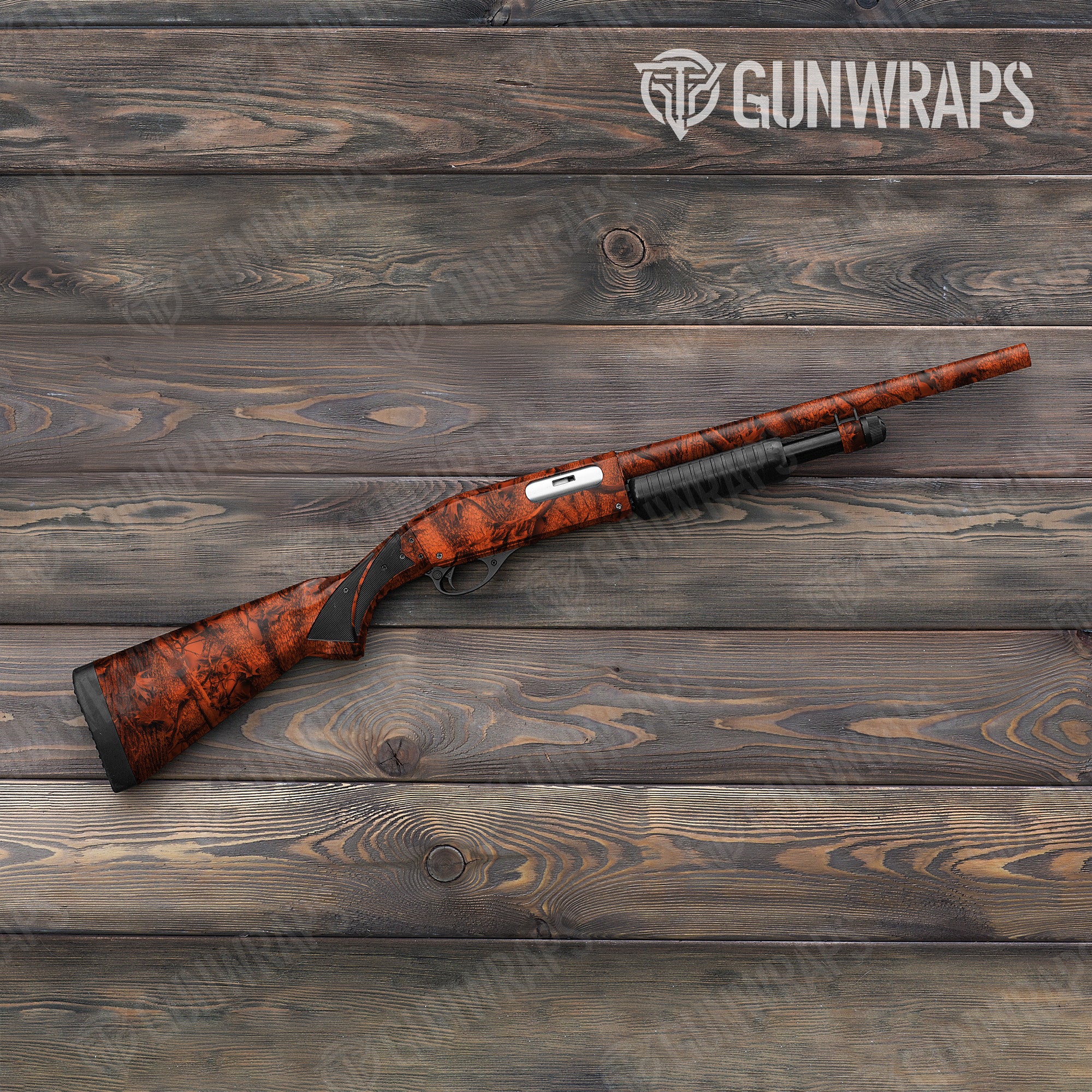 Nature Orange Forest Gun Skin Vinyl Wrap
