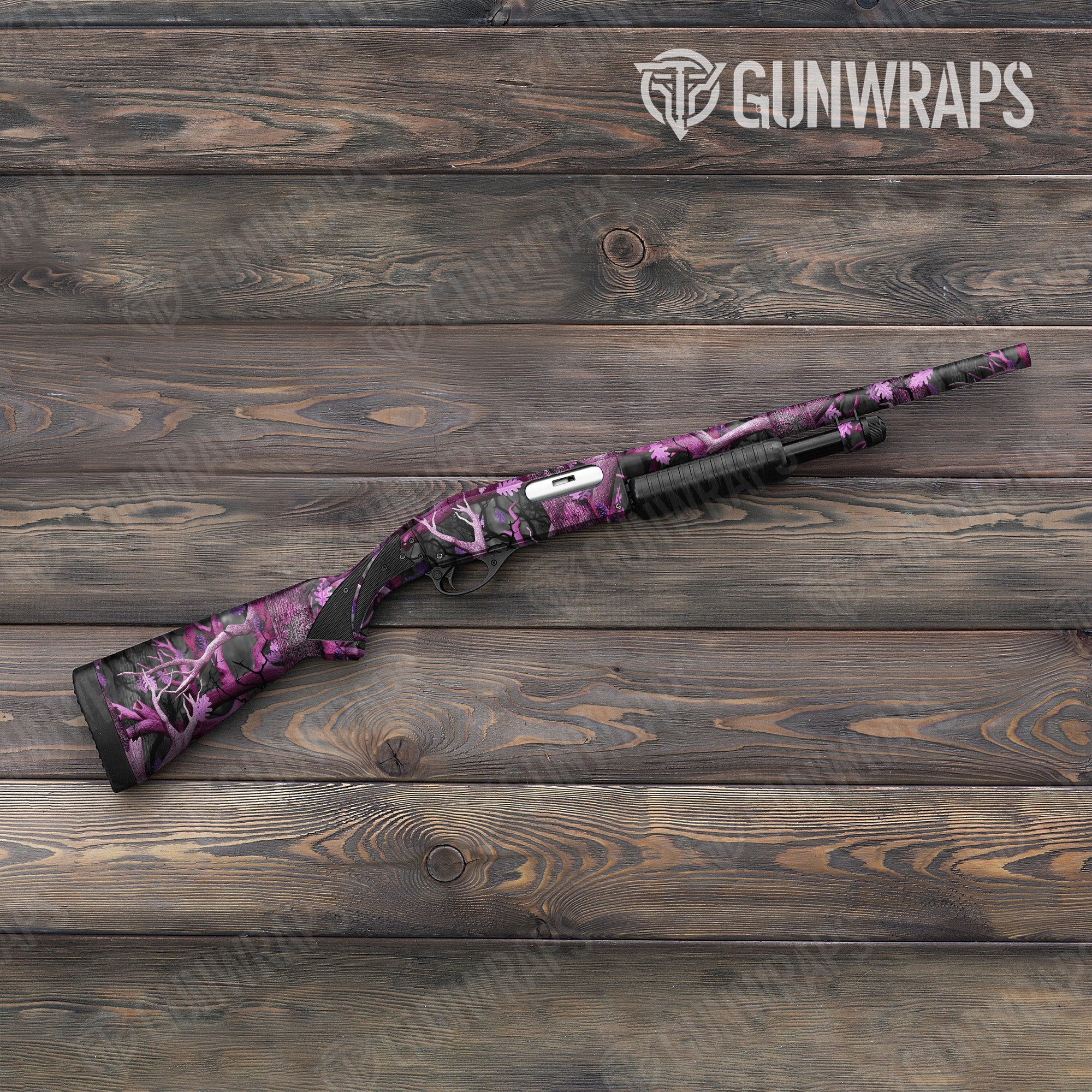 Nature Pink Lifeless Woods Gun Skin Vinyl Wrap