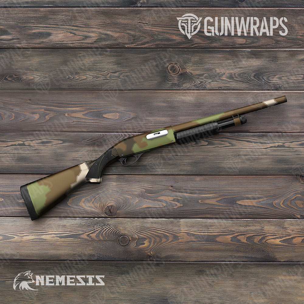 Nemesis Woodlands Wolf Gun Skin Vinyl Wrap