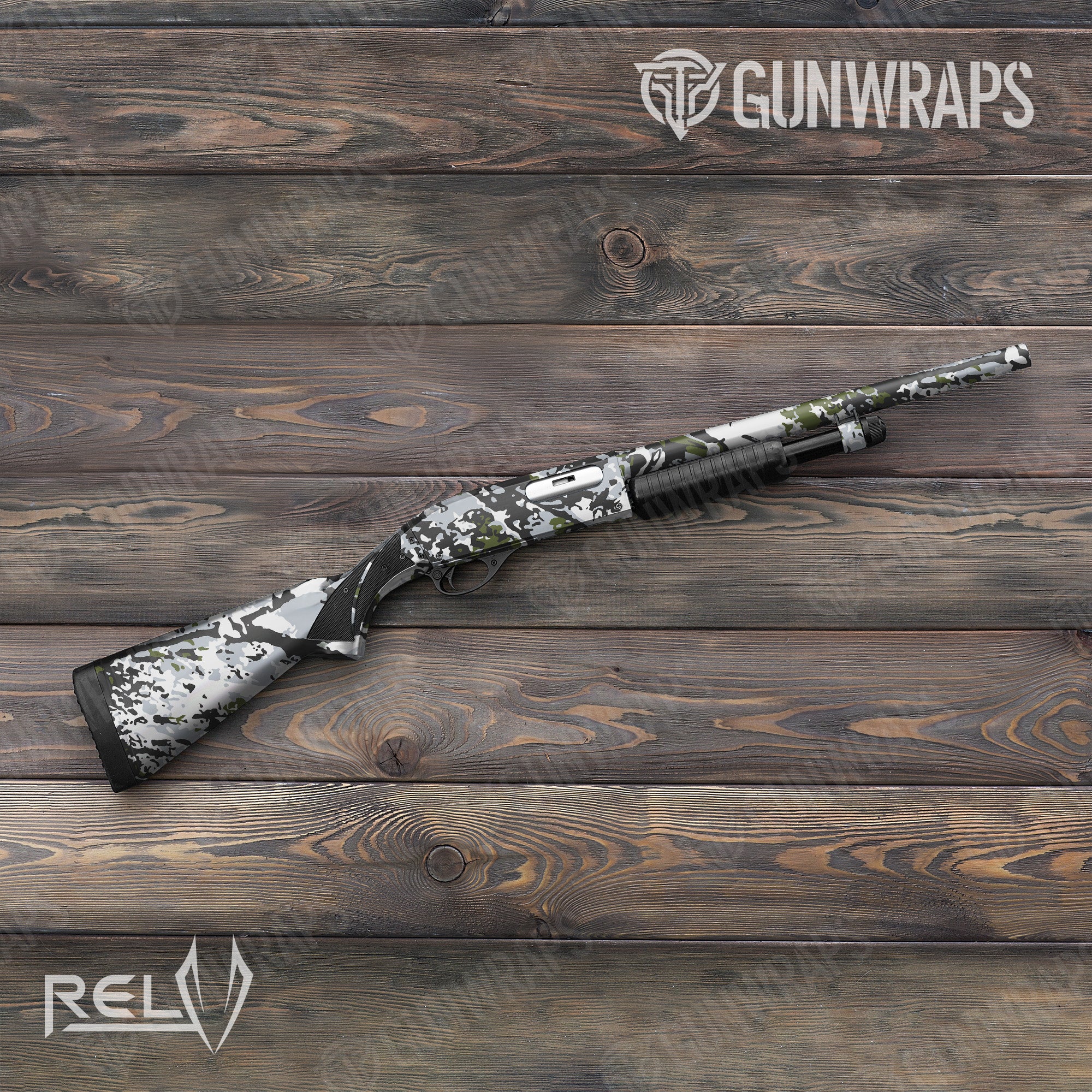 RELV Timber Wolf Gun Skin Vinyl Wrap