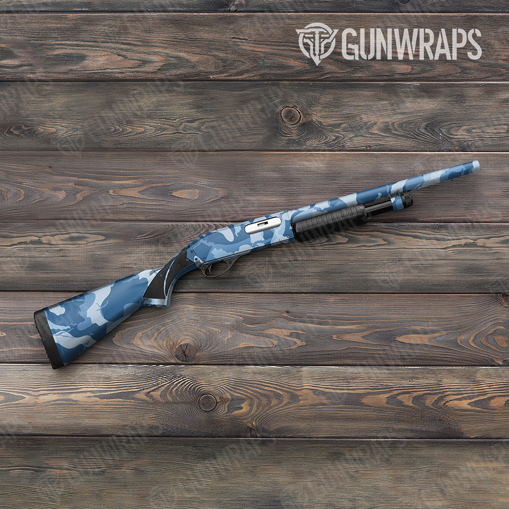 Ragged Cool Blue Gun Skin Vinyl Wrap