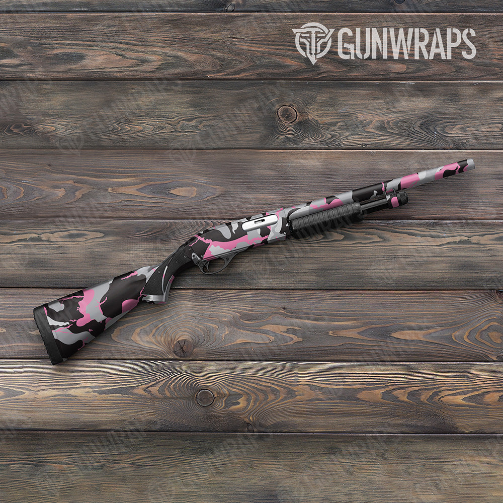 Ragged Pink Tiger Gun Skin Vinyl Wrap