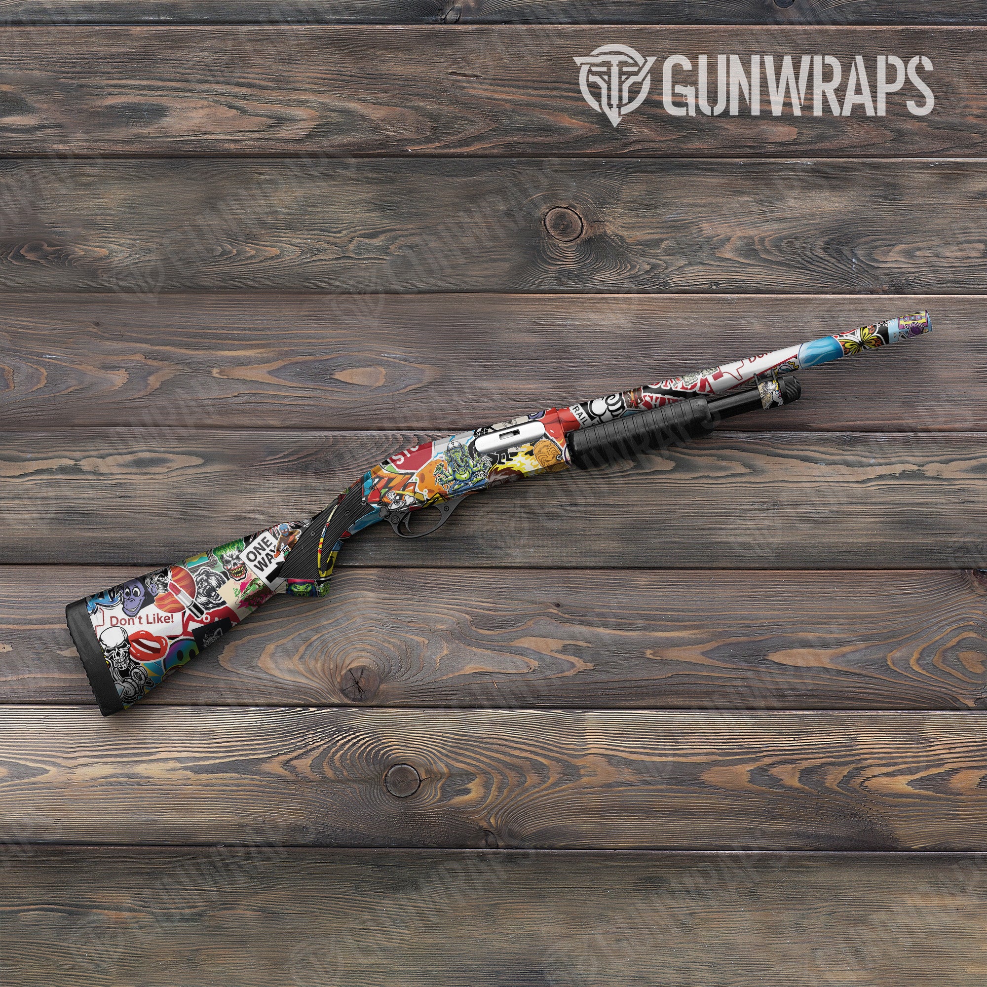 Sticker Bomb Color Gun Skin Vinyl Wrap