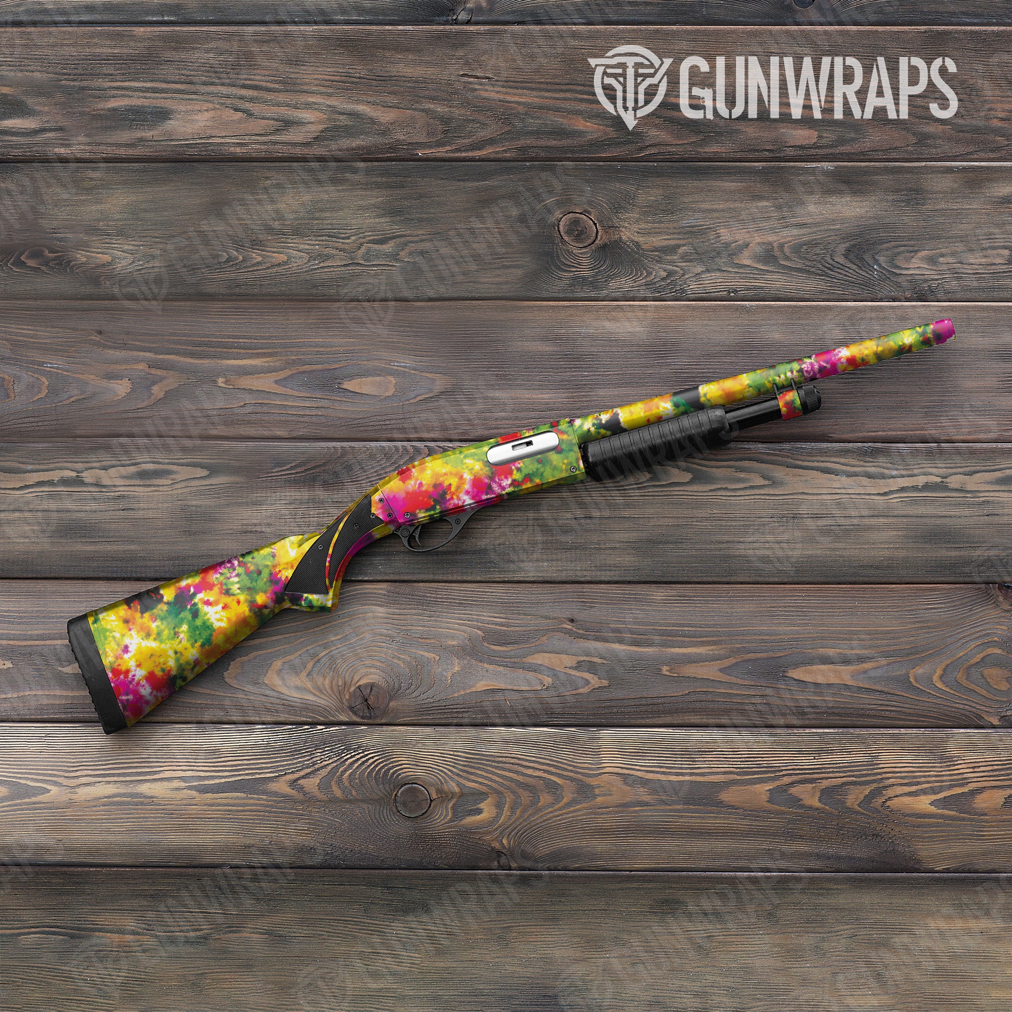 Tie Dye Flower Child Gun Skin Vinyl Wrap