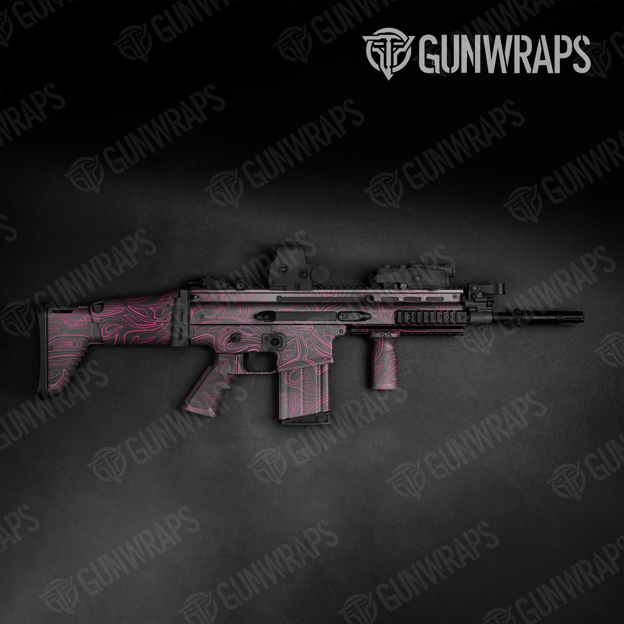 Damascus Magenta Gun Skin Vinyl Wrap
