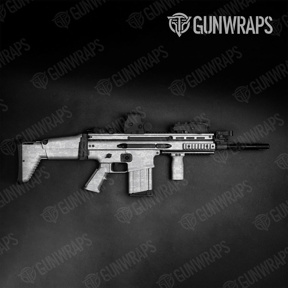 Digital Elite White Gun Skin Vinyl Wrap