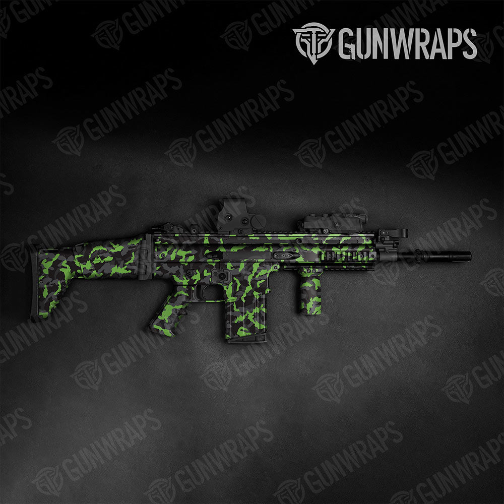 Erratic Metro Green Gun Skin Vinyl Wrap