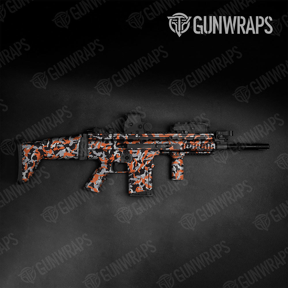 Erratic Orange Tiger Gun Skin Vinyl Wrap