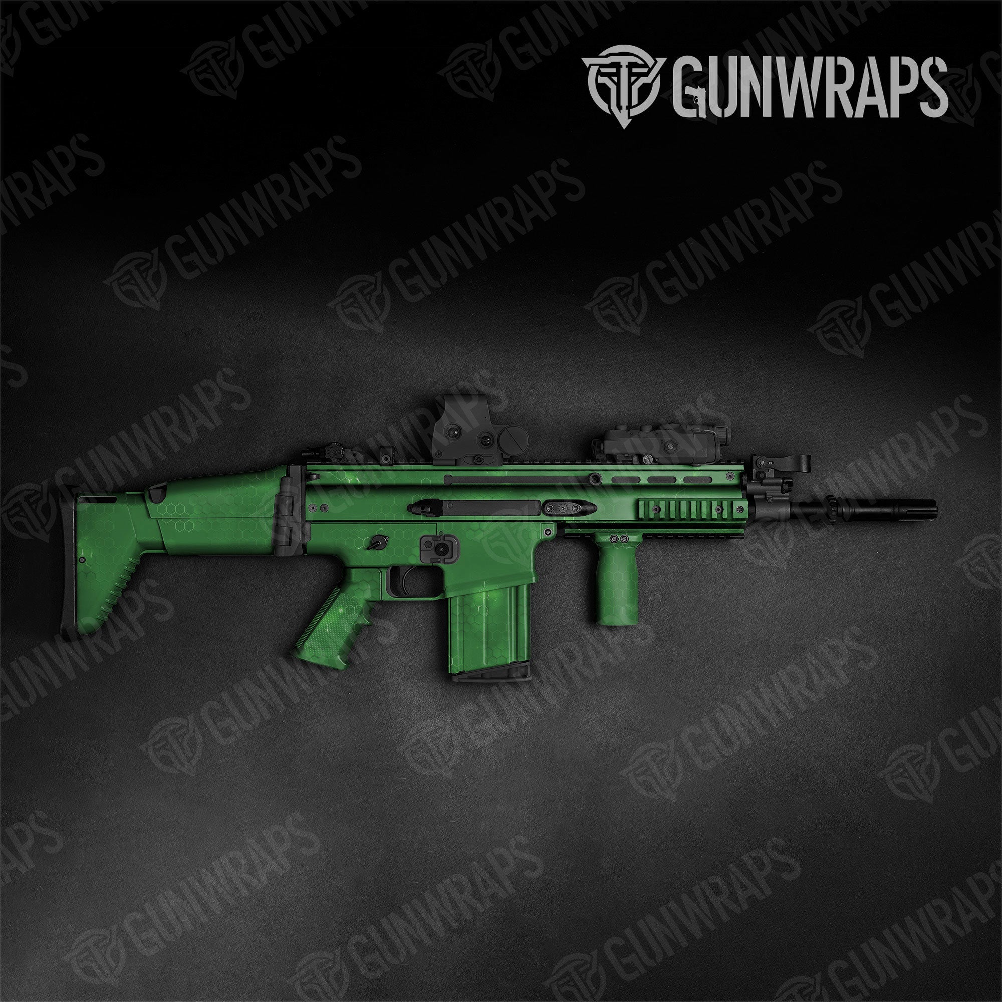 Hex Electric Green Gun Skin Vinyl Wrap