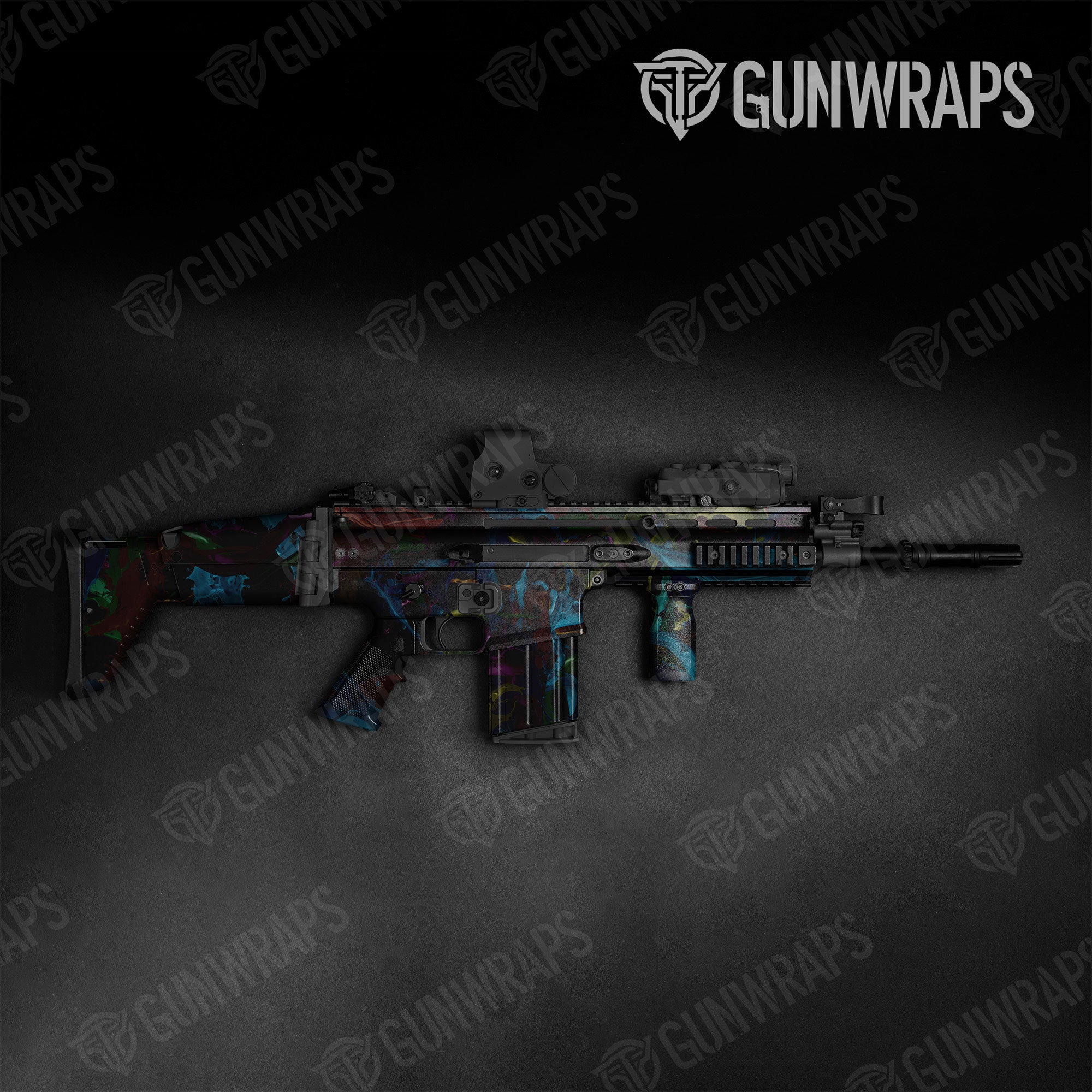 Paint Splatter Midnight Gun Skin Vinyl Wrap
