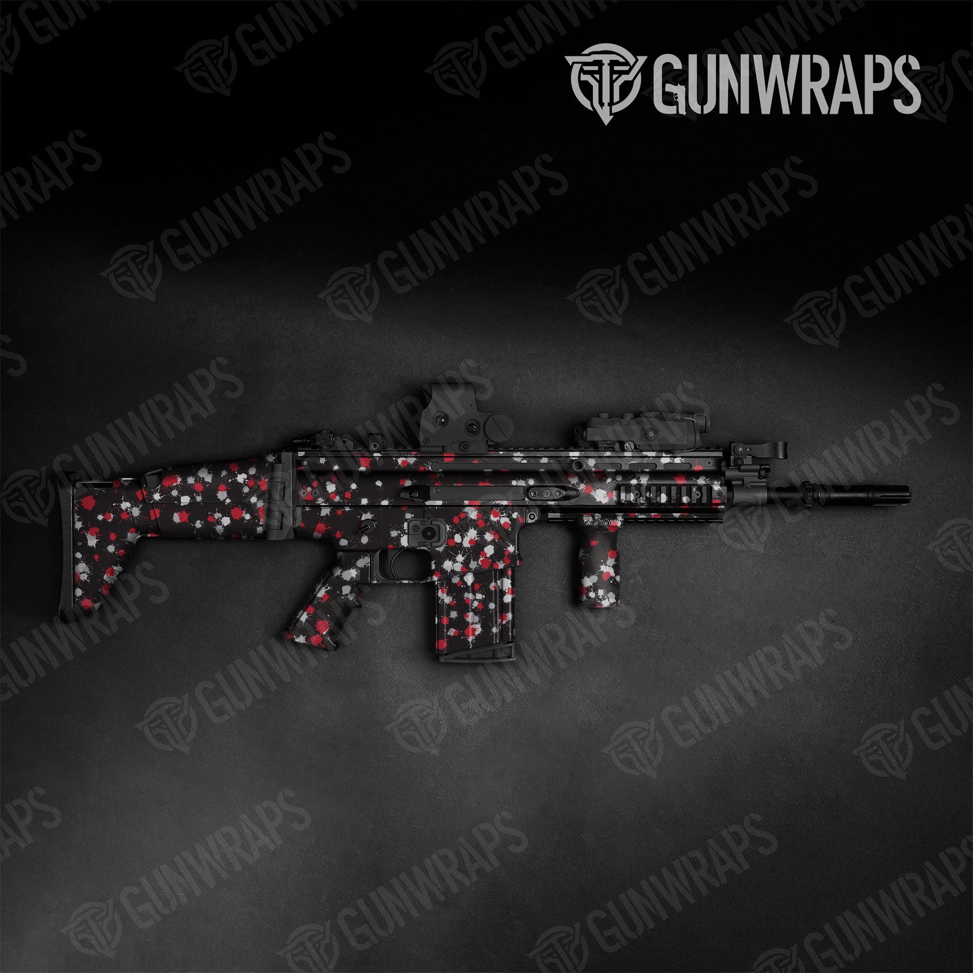 Paintball Red Tiger Gun Skin Vinyl Wrap