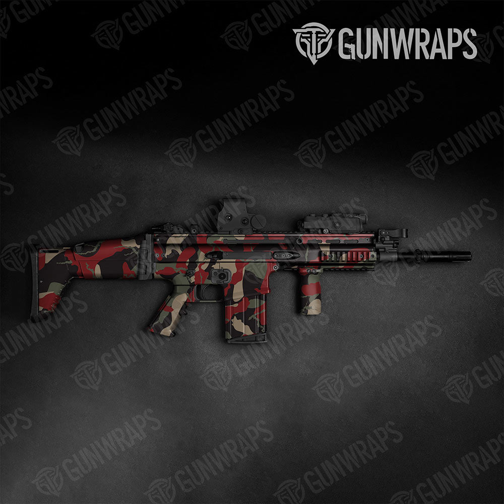 Ragged Militant Red Gun Skin Vinyl Wrap