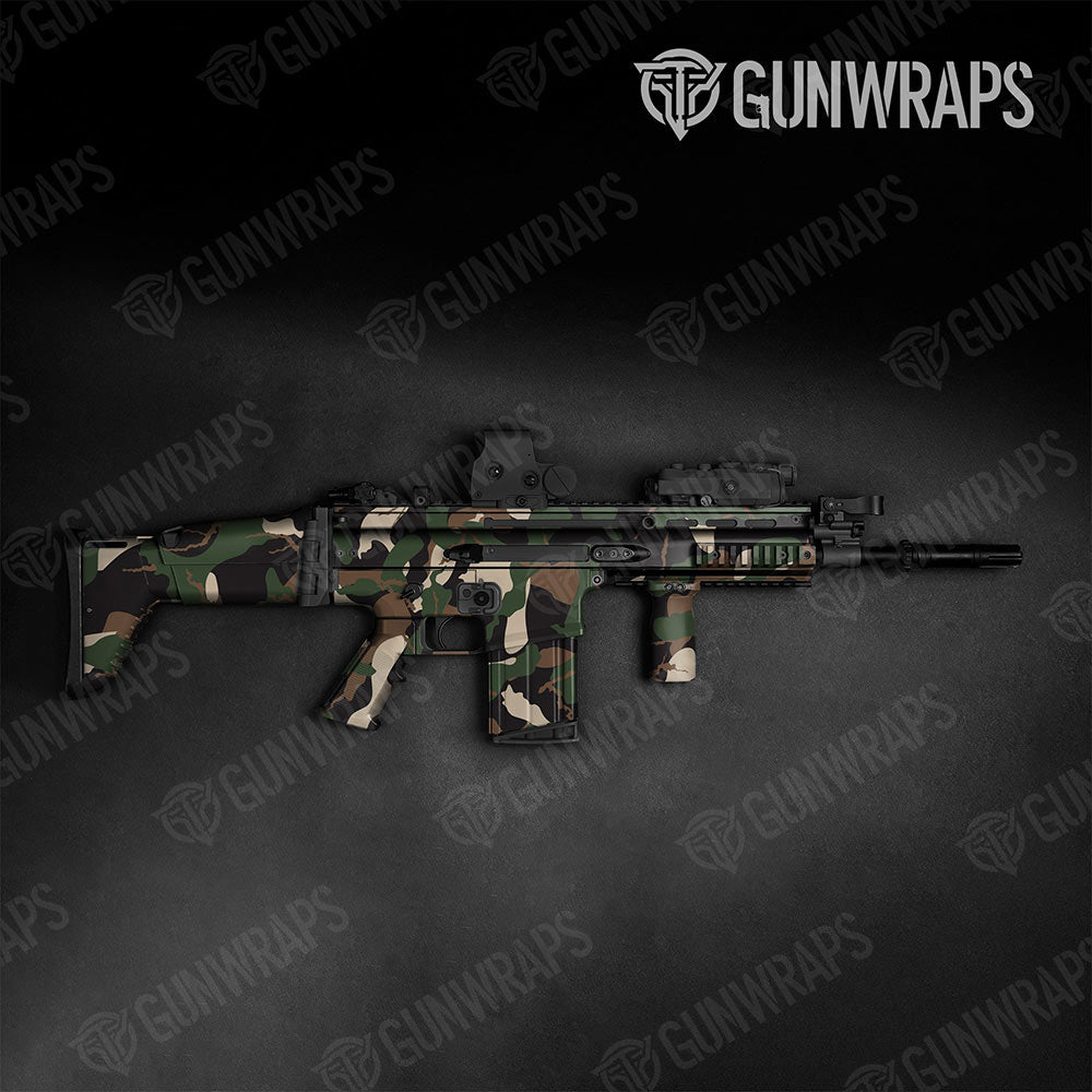 Ragged Woodland Gun Skin Vinyl Wrap