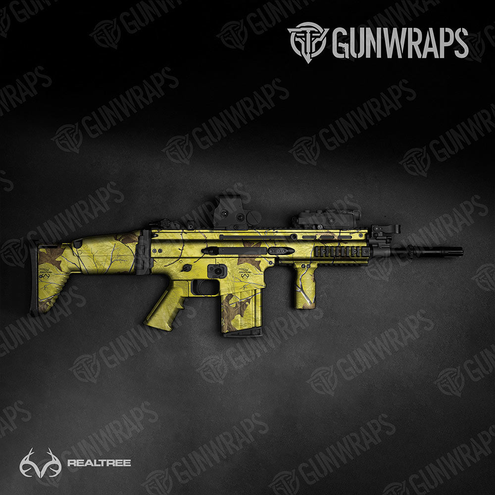 Realtree XTRA Colors Yellow Gun Skin Vinyl Wrap
