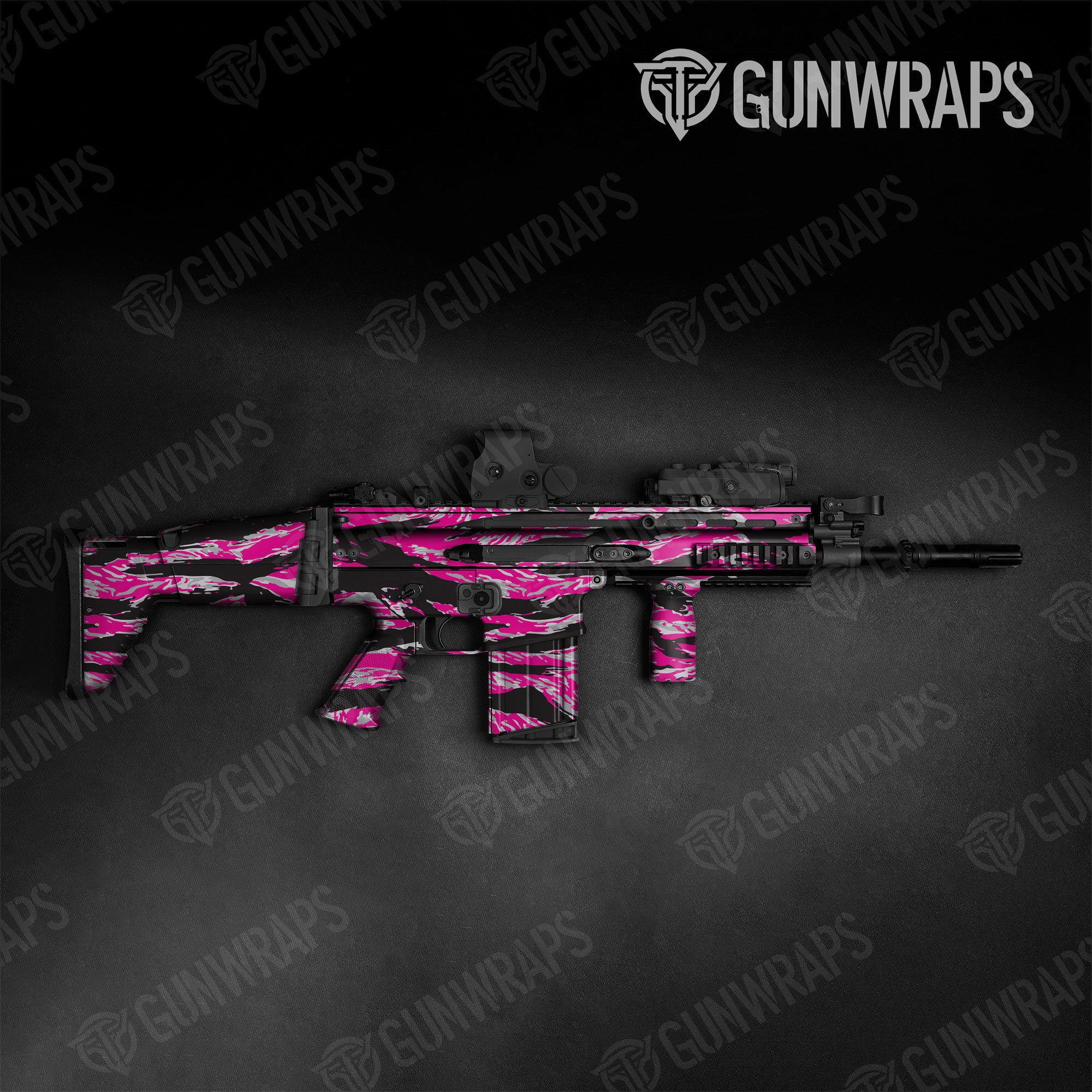 Vietnam Tiger Stripe Magenta Tiger Gun Skin Vinyl Wrap