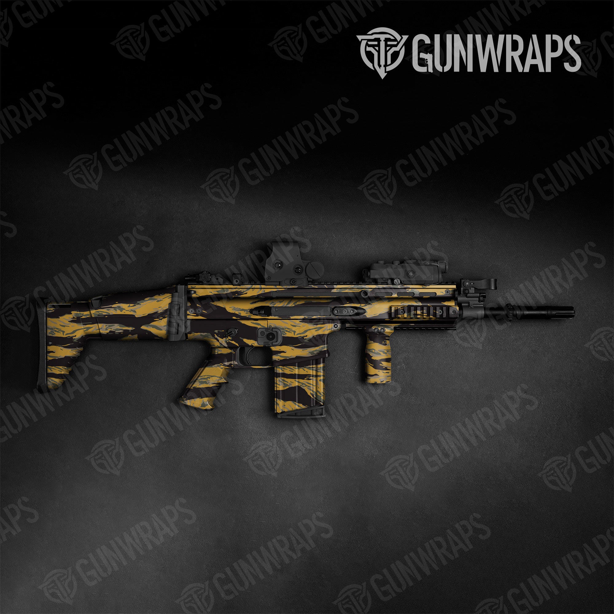 Vietnam Tiger Stripe Militant Yellow Gun Skin Vinyl Wrap