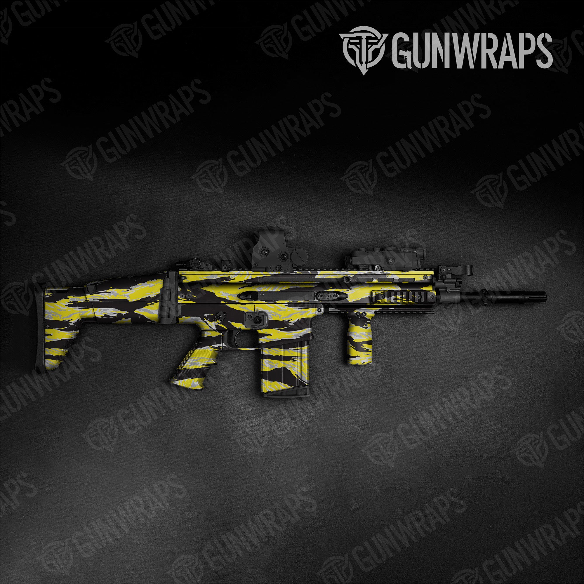 Vietnam Tiger Stripe Yellow Tiger Gun Skin Vinyl Wrap
