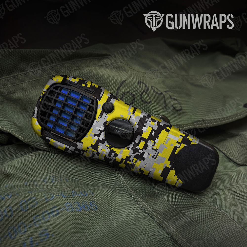 Digital Yellow Tiger Gun Skin Vinyl Wrap