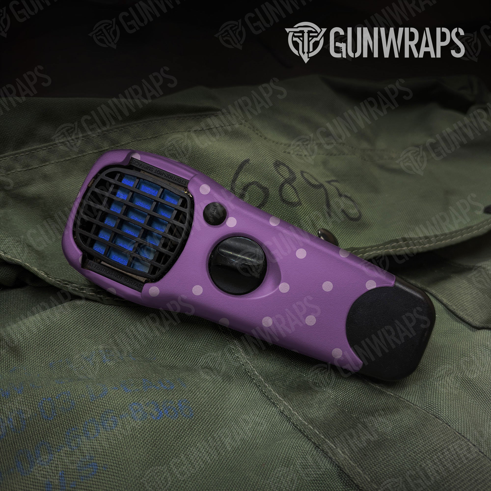 Dotted Lavender Gun Skin Vinyl Wrap