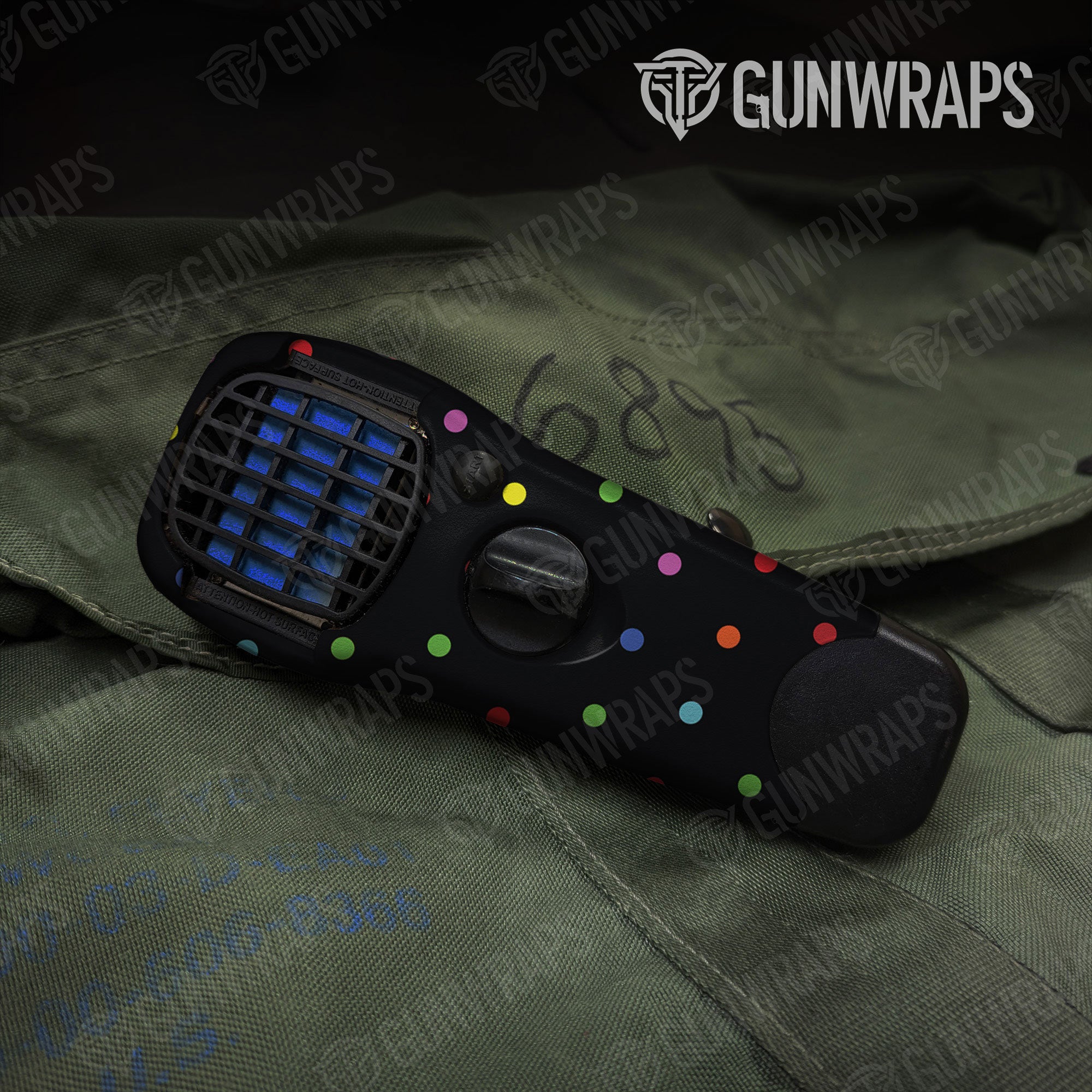 Dotted Multicolor Gun Skin Vinyl Wrap