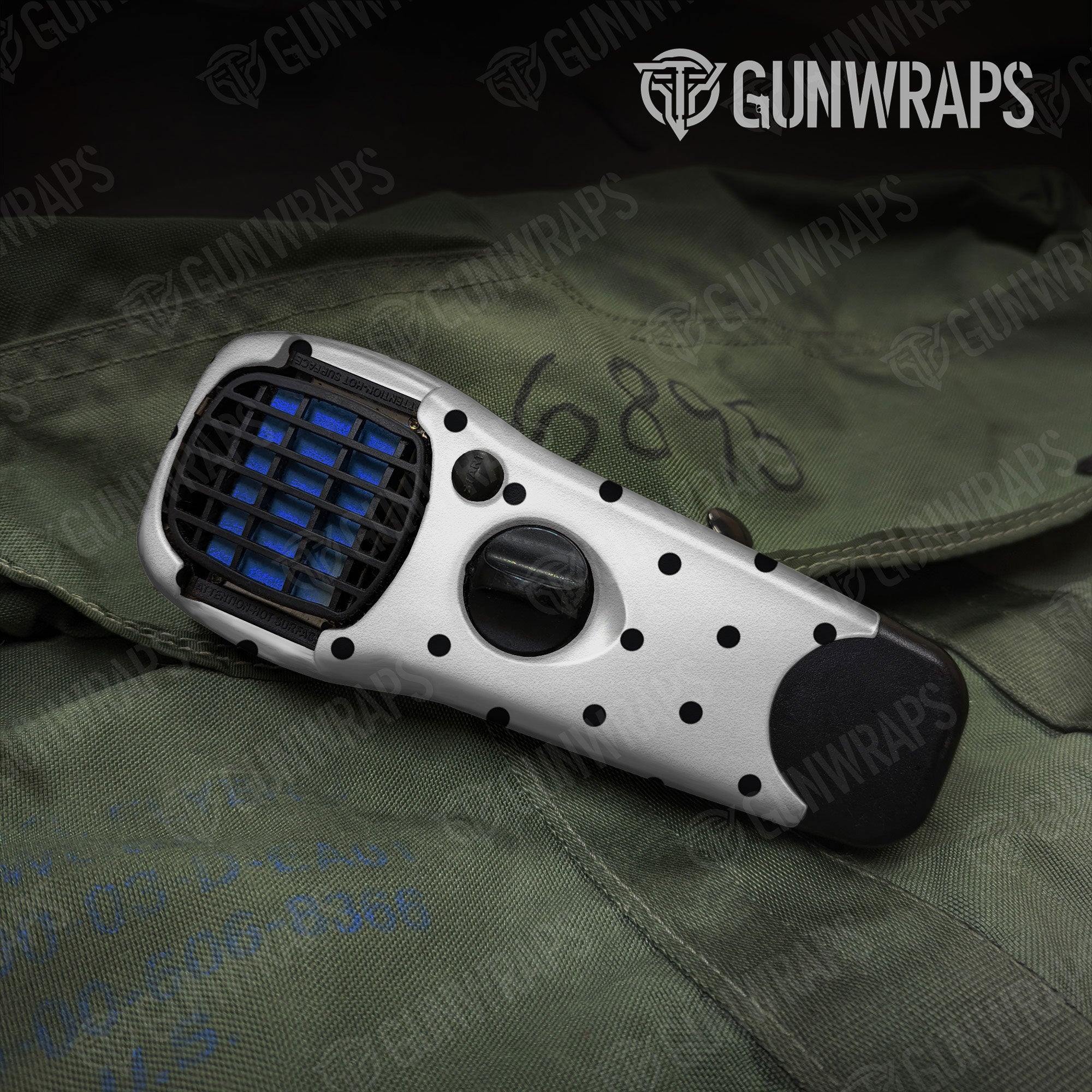Dotted White Gun Skin Vinyl Wrap