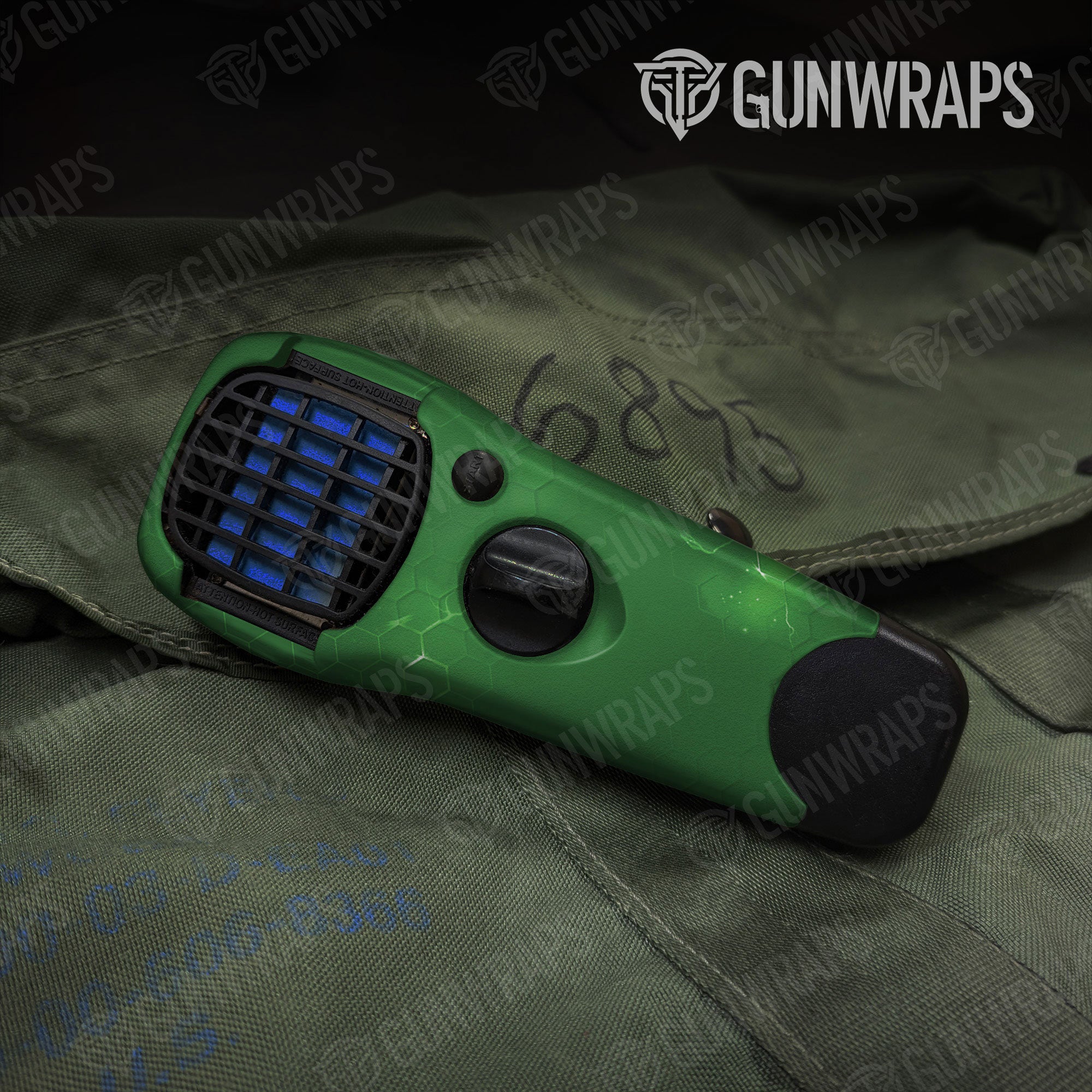 Hex Electric Green Gun Skin Vinyl Wrap