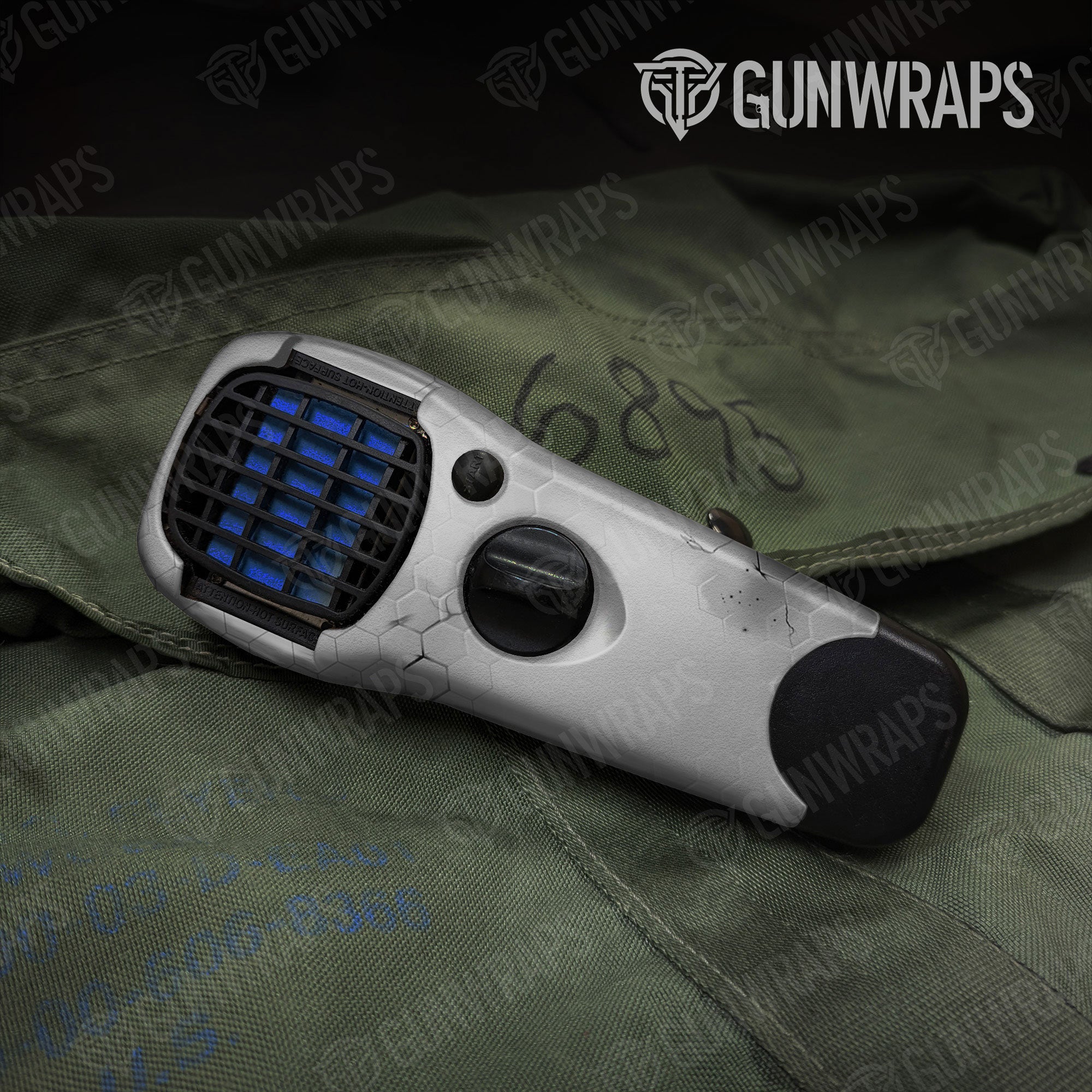 Hex Electric White Gun Skin Vinyl Wrap