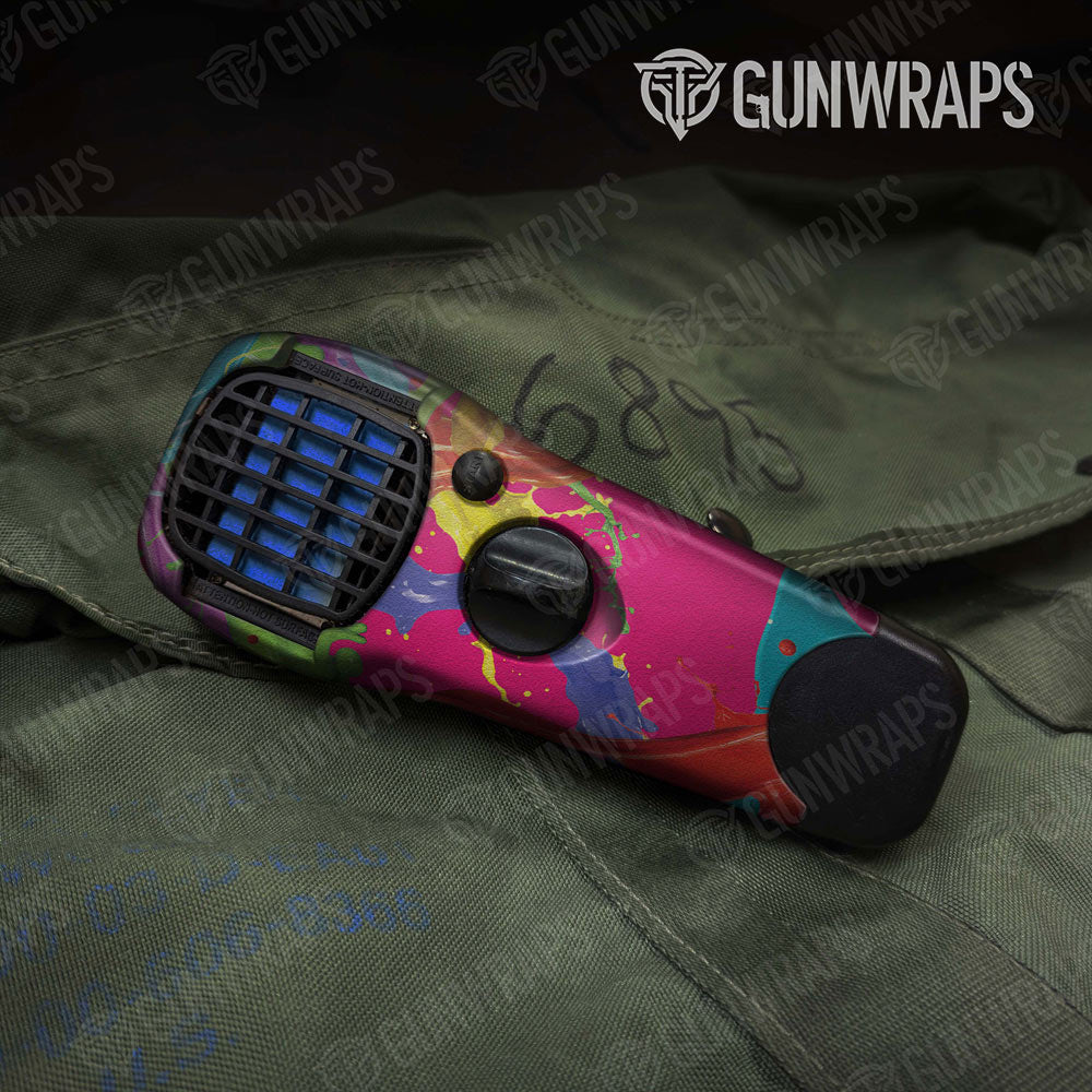 Paint Splatter Magenta Gun Skin Vinyl Wrap