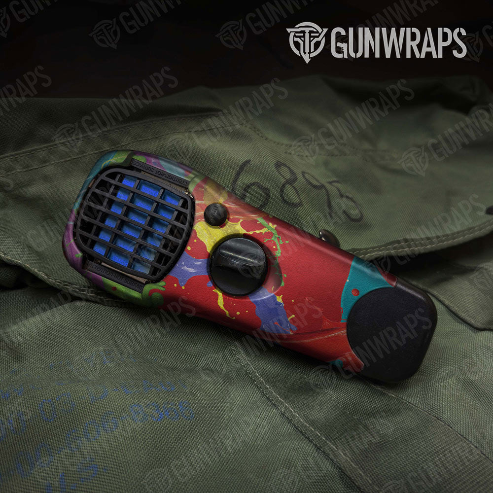 Paint Splatter Red Gun Skin Vinyl Wrap