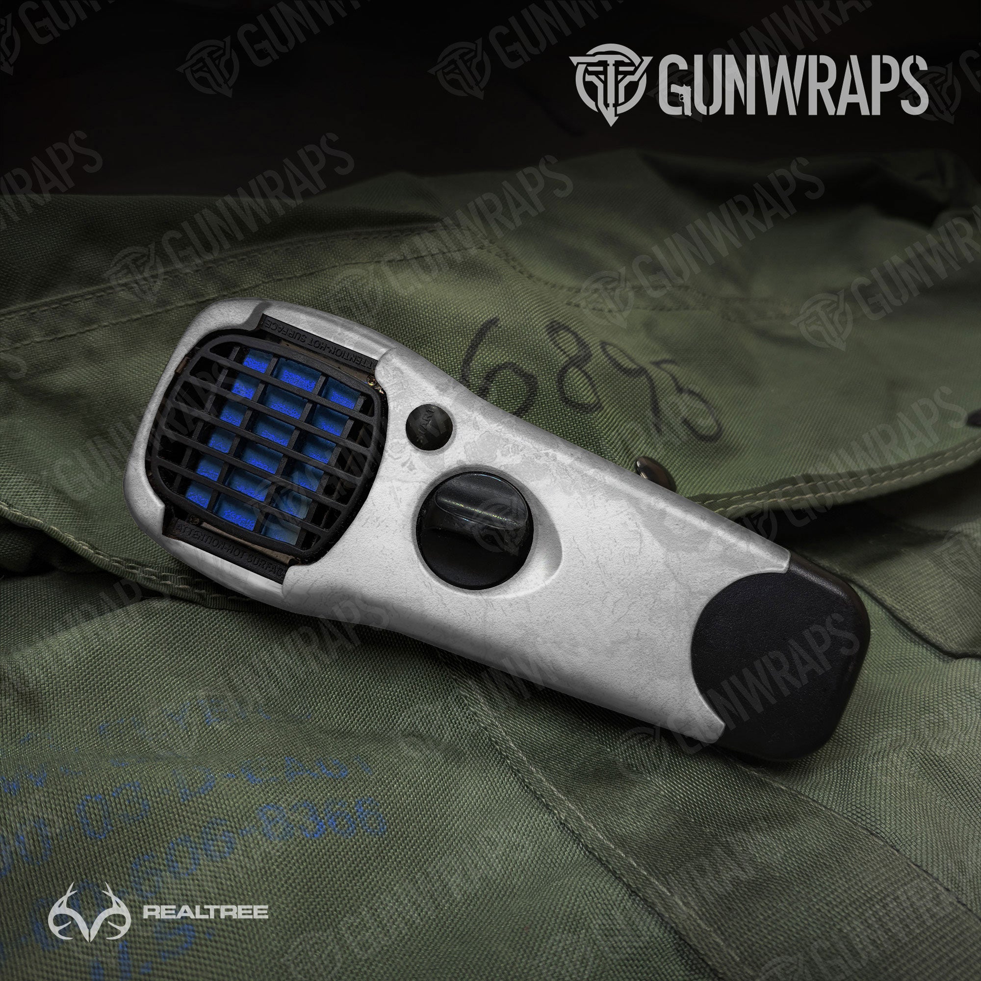 Realtree WAV3 White Gun Skin Vinyl Wrap