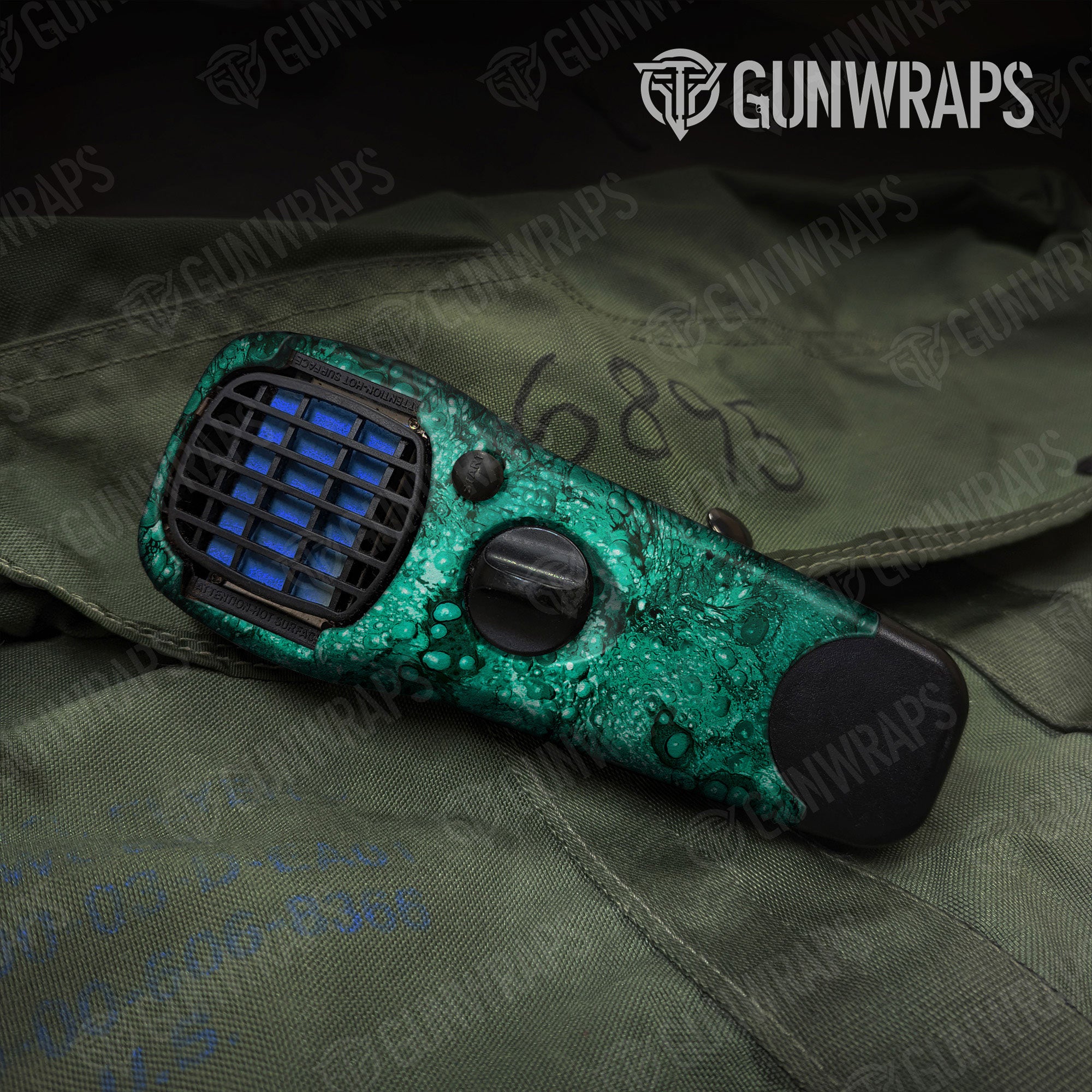 Toadaflage Teal Gun Skin Vinyl Wrap