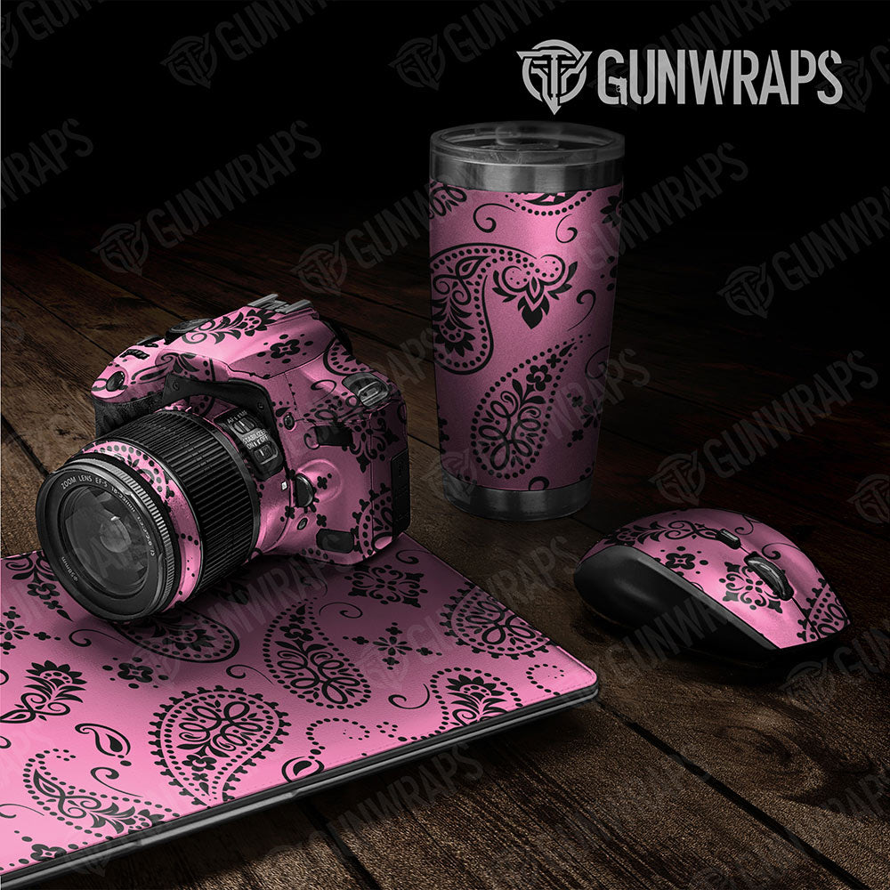 Universal Sheet Bandana Gear Skin Vinyl Wrap Bandana Pink And Black Gear Skin Vinyl Wrap
