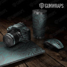 Universal Sheet Damascus Gear Skin Vinyl Wrap Damascus Tiffany Blue Gear Skin Vinyl Wrap