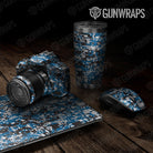 Universal Sheet Digital Gear Skin Vinyl Wrap Digital Blue Tiger Gear Skin Vinyl Wrap